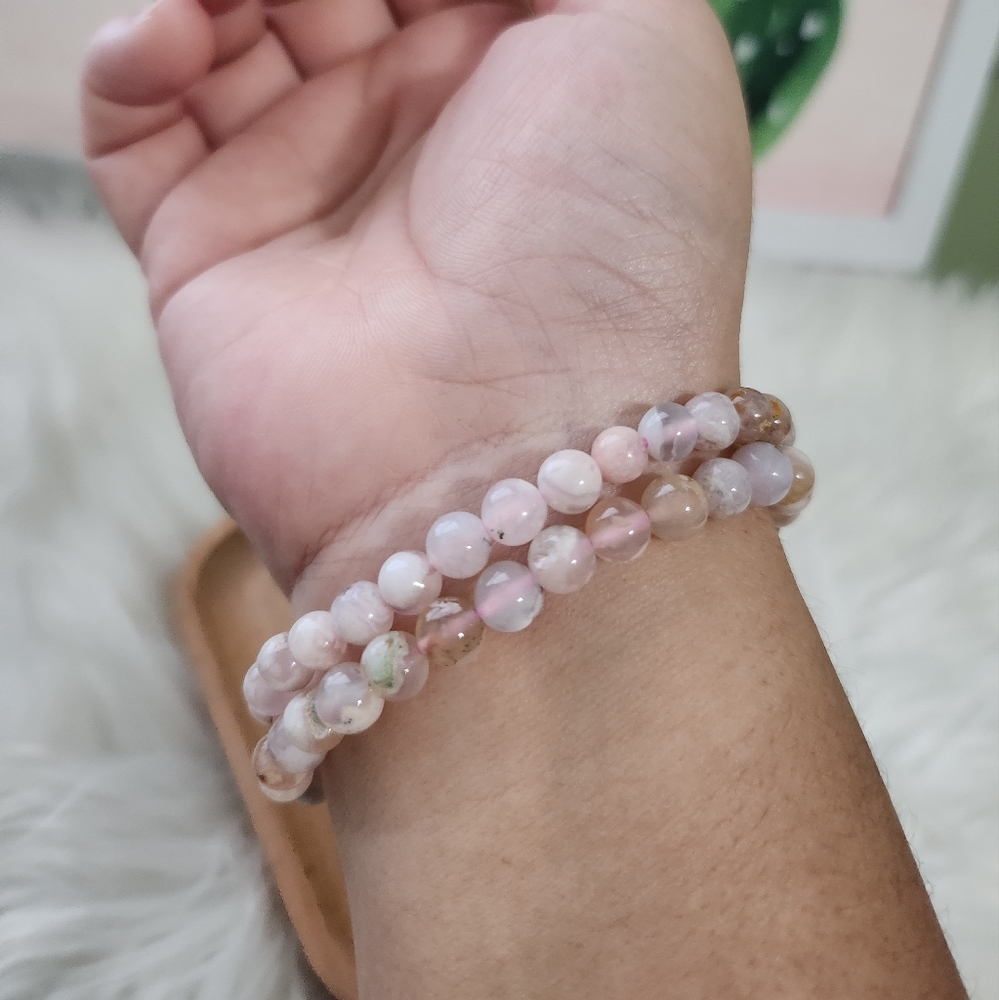 Flower agate bracelet - Picture 4 of 5